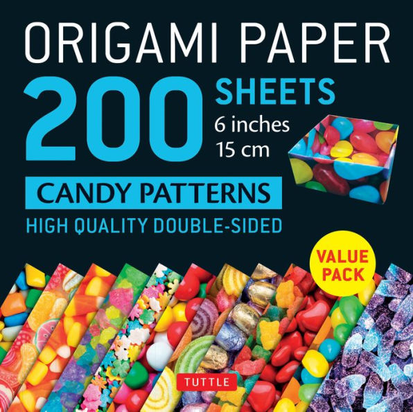 Origami Paper 200 Sheets Candy Patterns 6" (15 Cm): Tuttle Origami Paper: Double Sided Origami Sheets Printed With 12 Different Designs (Instructions For 6 Projects Included)