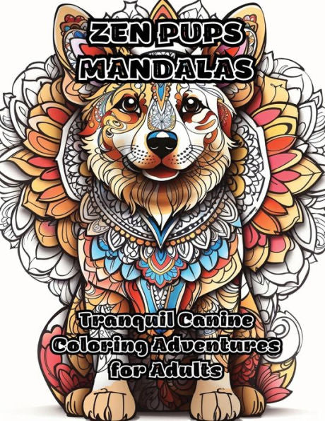 Zen Pups Mandalas: Tranquil Canine Coloring Adventures for Adults