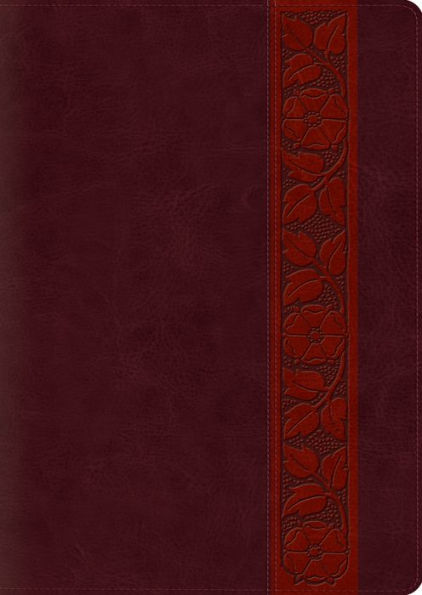 Esv Study Bible, Large Print (Trutone, Mahogany, Trellis Design)