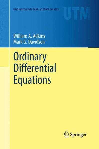 Ordinary Differential Equations (Undergraduate Texts In Mathematics)