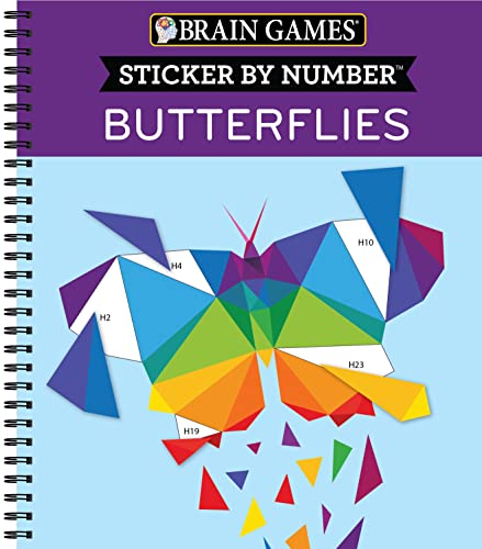 Brain Games - Sticker by Number: Butterflies