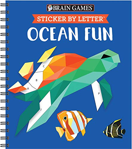 Brain Games - Sticker by Letter: Ocean Fun (Sticker Puzzles - Kids Activity Book)