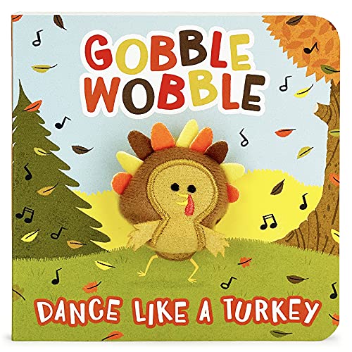 Gobble Wobble Finger Puppet Thanksgiving Board Book Kids Ages 0-4 (Children's Thanksgiving Interactive Finger Puppet Board Book)