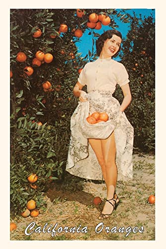 The Vintage Journal Woman With Oranges In Skirt, California (Pocket Sized