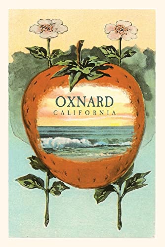 The Vintage Journal Strawberry With Ocean Scene Inside, Oxnard, California (Pocket Sized