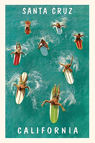 The Vintage Journal Surfers From Above, Santa Cruz, California (Pocket Sized