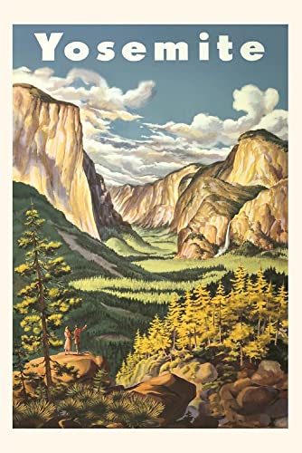 Vintage Journal Trevel Poster For Yosemite National Park (Pocket Sized