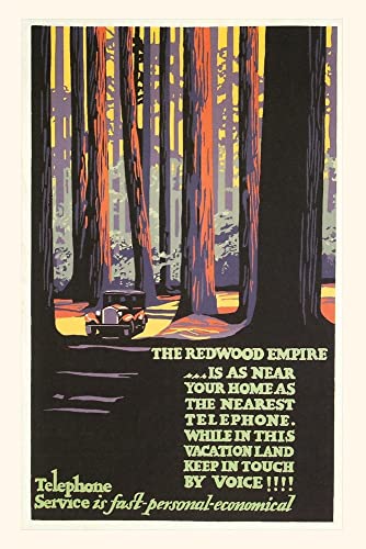 Vintage Journal Travel Poster For Redwood Empire (Pocket Sized