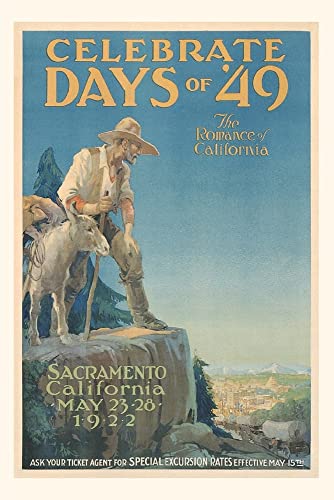 Vintage Journal Poster For Gold Rush Days (Pocket Sized