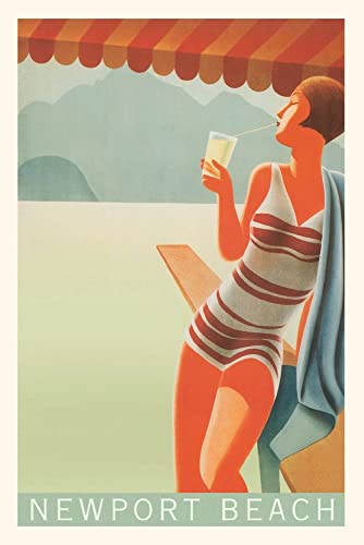 Vintage Journal Newport Beach Travel Poster (Pocket Sized