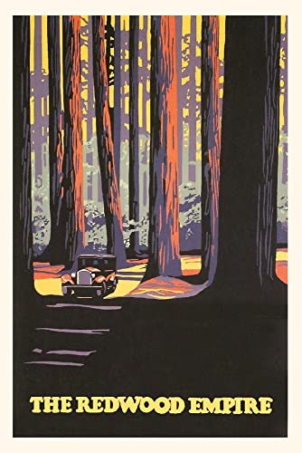 Vintage Journal Travel Poster For The Redwood Empire (Pocket Sized