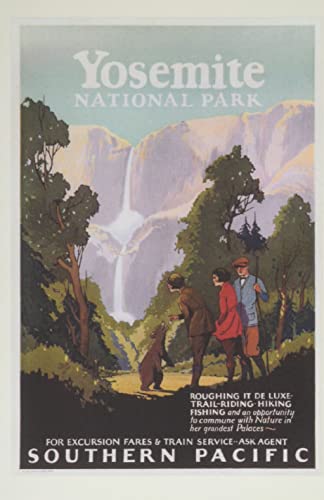 Vintage Journal Yosemite National Park Southern Pacific Railway Poster (Pocket Sized