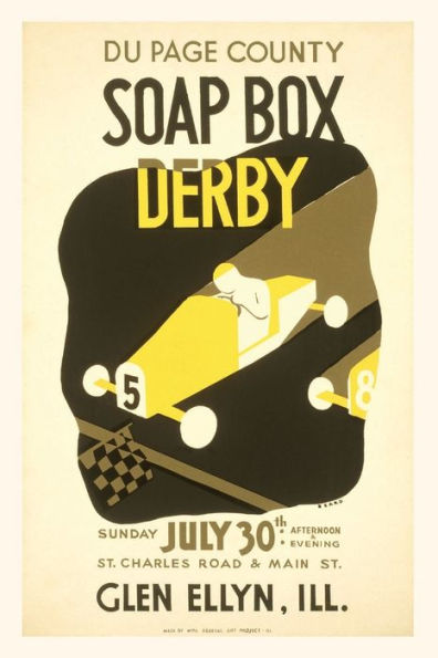 Vintage Journal Soap Box Derby, Glen Ellyn, Illinois Poster