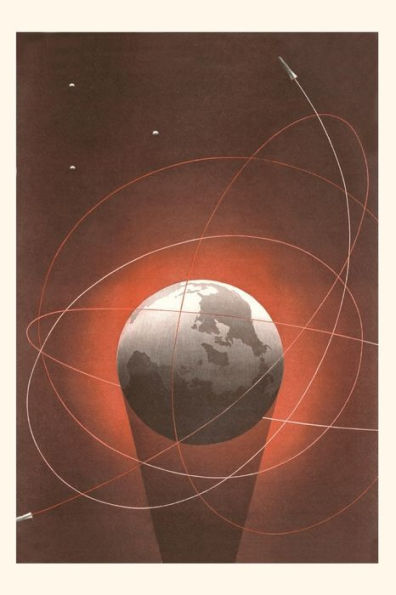 Vintage Journal Rocket Paths Around Globe