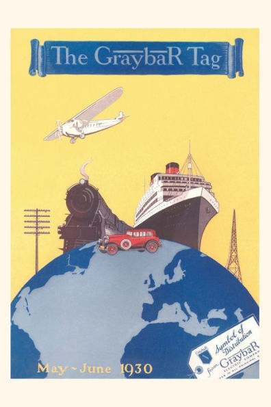 Vintage Journal Travel Poster With Trains, Boats, Plane