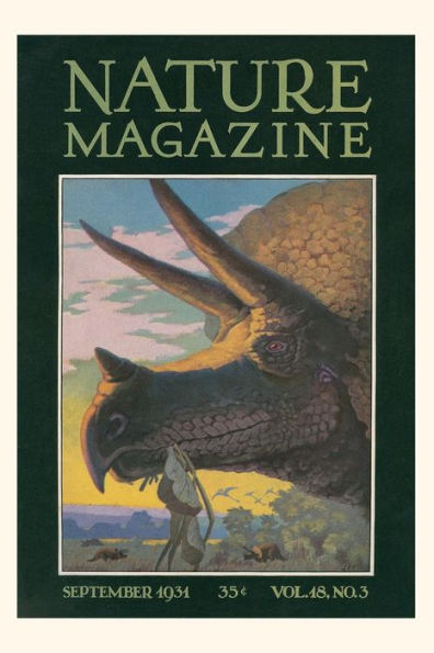 Vintage Journal Triceratops Head, Nature Magazine