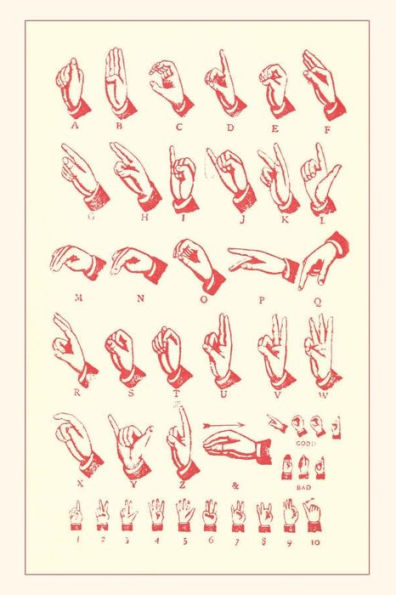 Vintage Journal Sign Language Alphabet