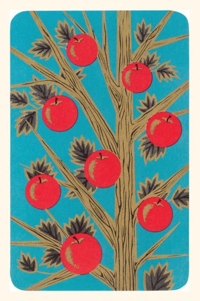 Vintage Journal Stylized Apples On Tree