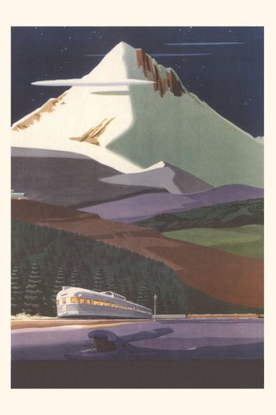 Vintage Journal Streamlined Train And Mountain