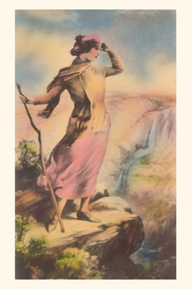 Vintage Journal Woman On Cliff Edge