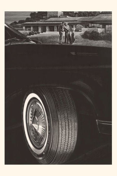 Vintage Journal Tire With Golfers In Background