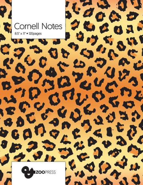 Cornell Notes : Leopard Pattern Cover - Best Note Taking System for Students, Writers, Conferences. Cornell Notes Notebook. Large 8. 5 X 11 , 120 Pages. College Note Taking Paper, School Supplies