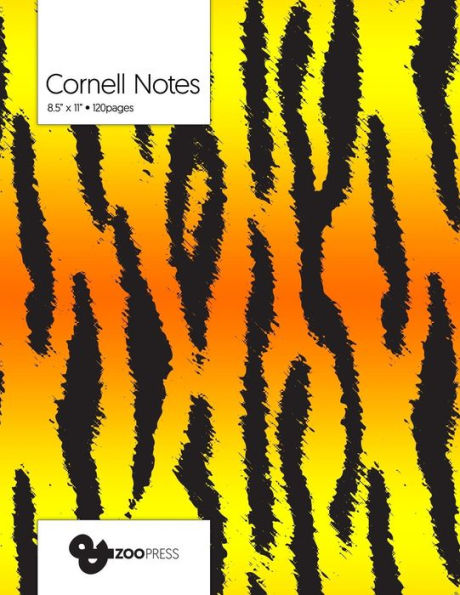 Cornell Notes : Tiger Pattern Cover - Best Note Taking System for Students, Writers, Conferences. Cornell Notes Notebook. Large 8. 5 X 11 , 120 Pages. College Note Taking Paper, School Supplies