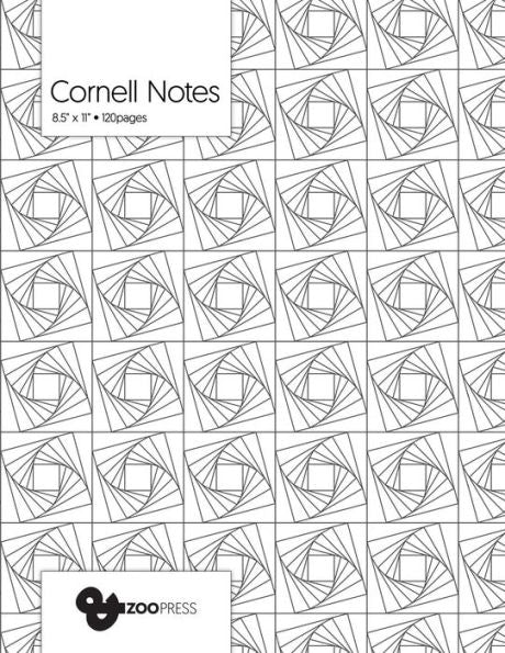 Cornell Notes : Geometric Vortex - Best Note Taking System for Students, Writers, Conferences. Cornell Notes Notebook. Large 8. 5 X 11 , 120 Pages. College Note Taking Paper, School Supplies