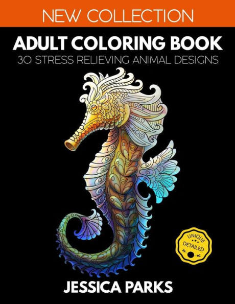 Adult Coloring Book: 30 Stress Relieving Animal Designs For Anger Release, Adult Relaxation And Meditation - Part 2 (Adult Coloring Books by BRH OU)