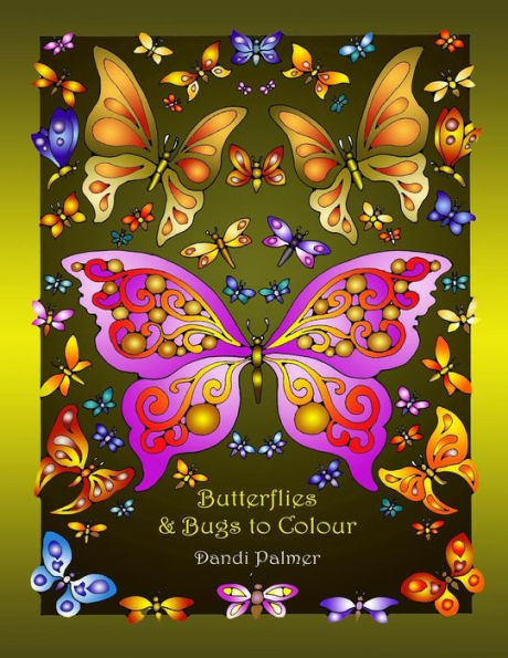 Mariposas e insectos para colorear (Libros para colorear de animales)