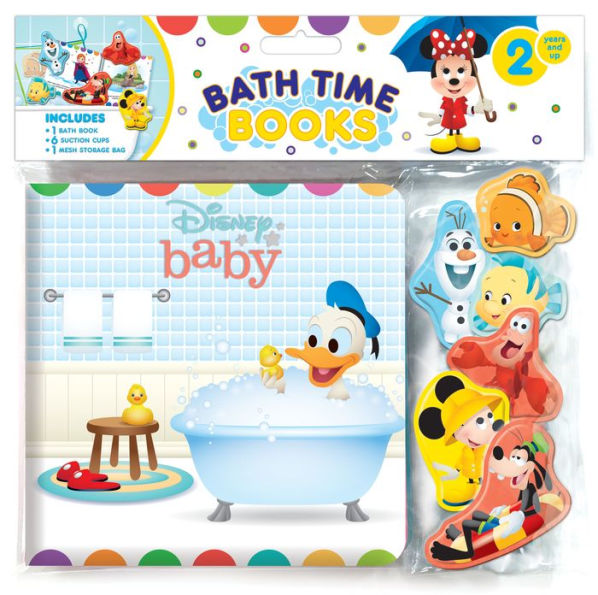 Disney Babies Bath Time Books (Eva Bag) With Suction Cups And Mesh Bag