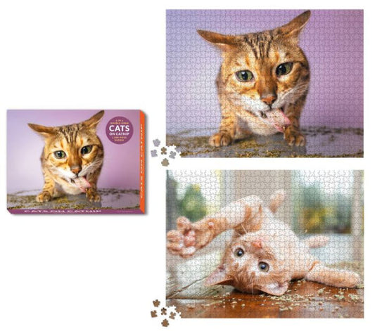 Cats On Catnip 2-In-1 Double-Sided 1,000-Piece Puzzle