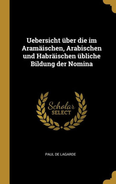 Uebersicht Über Die Im Aramäischen, Arabischen Und Habräischen Übliche Bildung Der Nomina (German Edition)