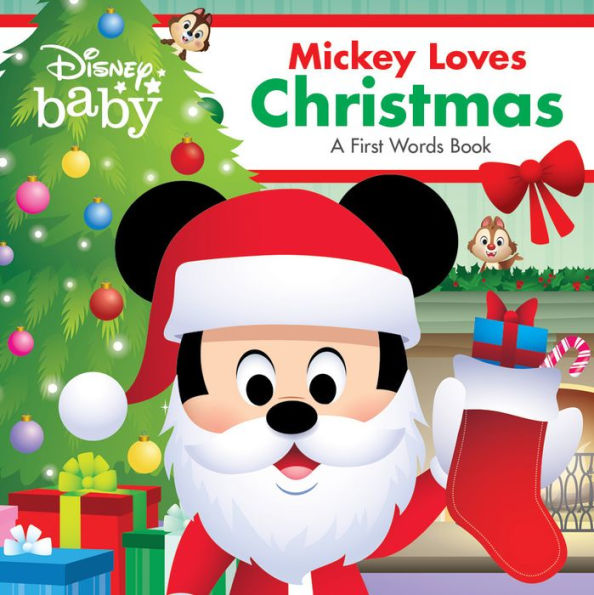 Disney Baby: Mickey Loves Christmas: A First Words Book