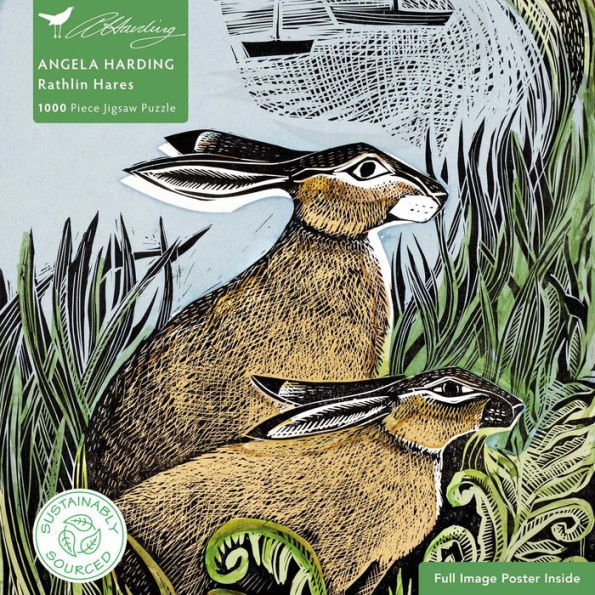 Adult Sustainable Jigsaw Puzzle Angela Harding: Rathlin Hares: 1000-Pieces. Ethical, Sustainable, Earth-Friendly (1000-Piece Sustainable Jigsaws) - 9781804175576