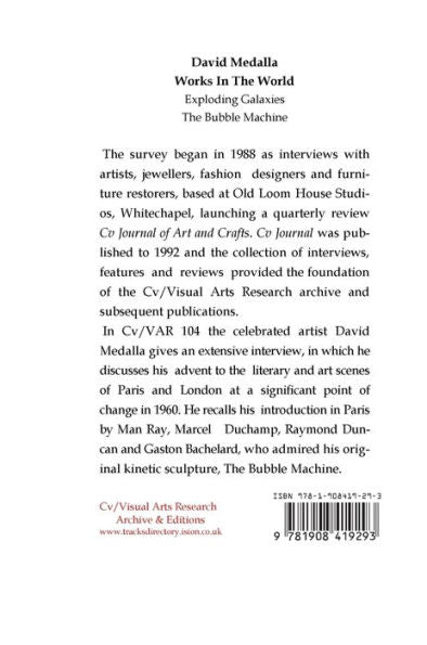 David Medalla: Works In The World (Cv/Visual Arts Research) - 9781908419293