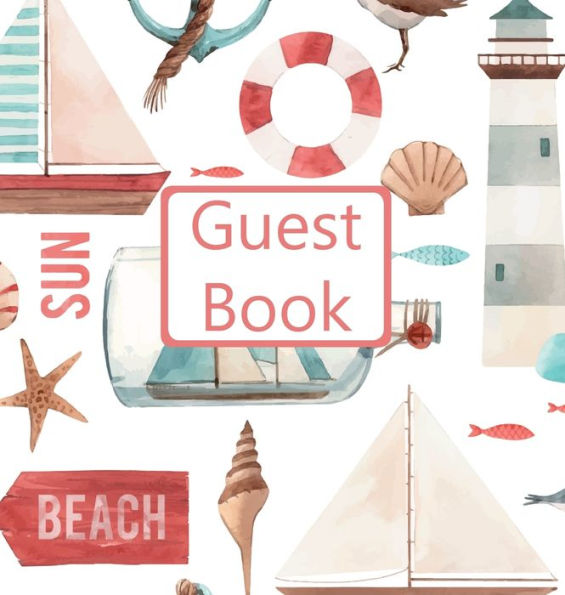 Guest Book, Guests Comments, Visitors Book, Vacation Home Guest Book, Beach House Guest Book, Comments Book, Visitor Book, Nautical Guest Book, Holiday Guest Book (Hardback)